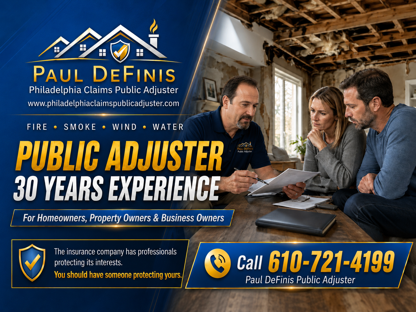 Mainline Philadelphia Insurance Claims Adjuster 19010 Bryn Mawr 19096 Wynnewood19004 Bala Cynwyd 19010 Bala Wayne Villa NovaPaul Definis