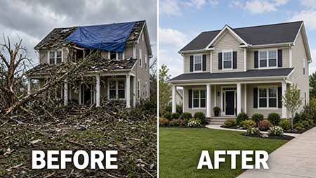 Delaware County Storm Damage Restoration Insurance Claims Public Adjuster 19063 Media Rose Valley 19064 Springfield 19065 Moylan Pennsylvania. Paul Definis assists homeowners and businesses with storm damage, wind damage, hail damage, roof damage, water damage and property insurance claims. Paul deploys restoration after your claim is approved. Call 610-721-4199.